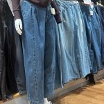 Jeans on display at Uniqlo King of Prussia