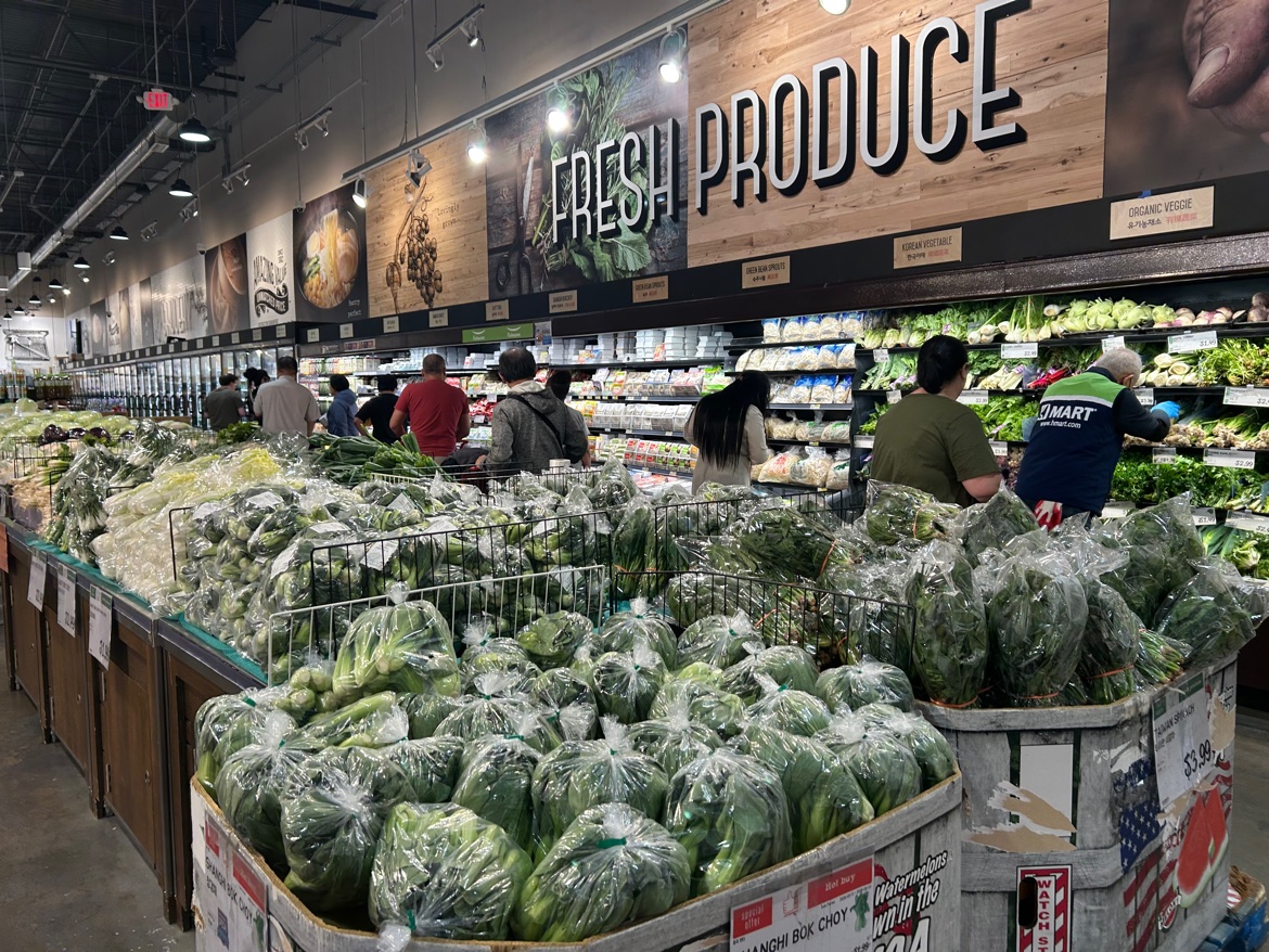 Shoppers at H Mart in Philadelphia
