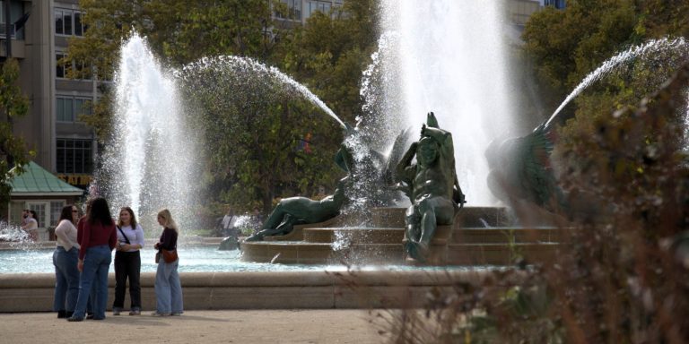 The Swann Memorial Fountain at Logan Circle in Philadelphia