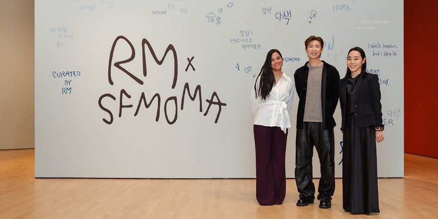RM with co-curators América Castillo and Hyoeun Kim at RM x SFMOMA
