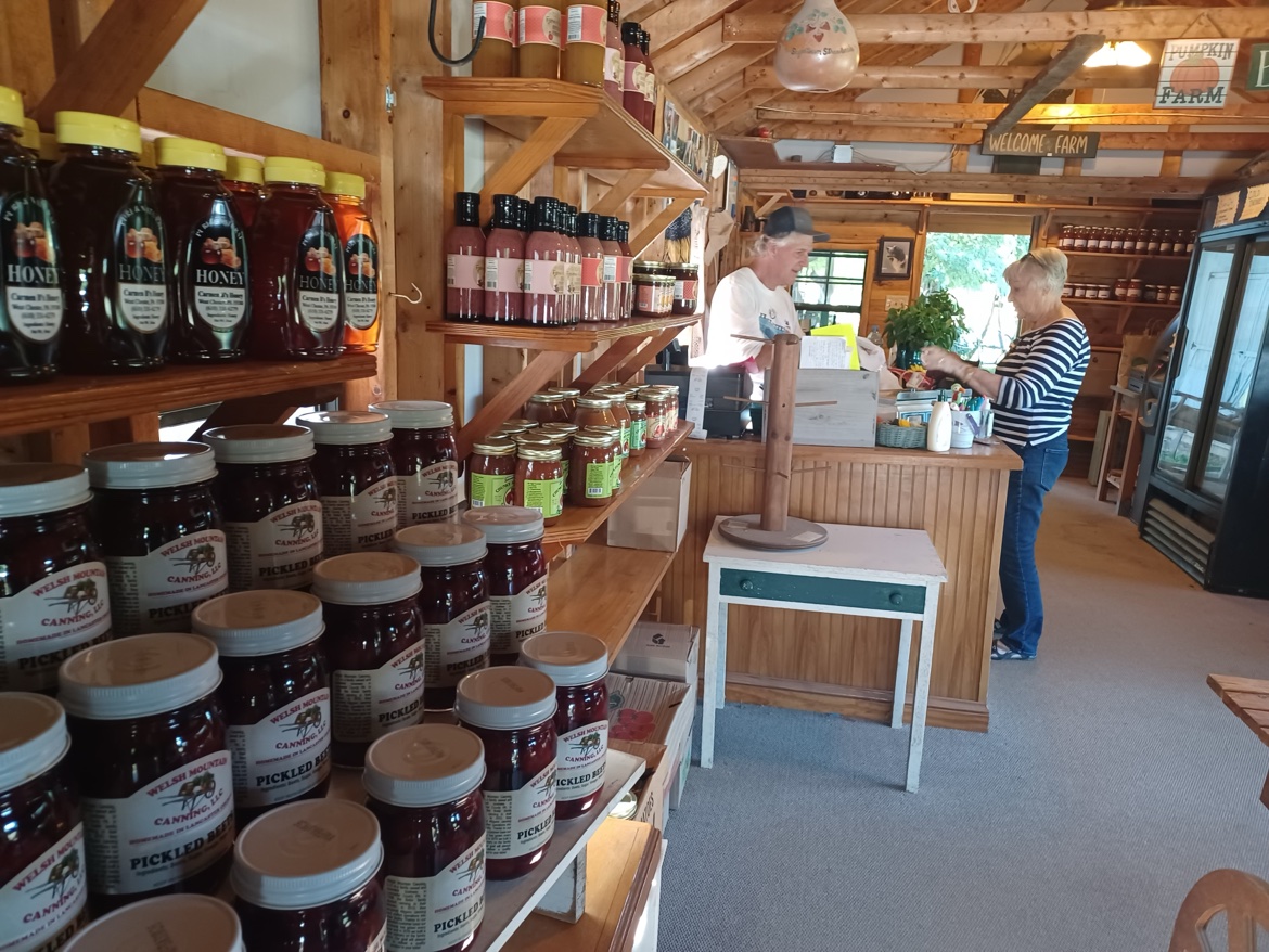 Robert Lange at the Sugartown Strawberries farm shop